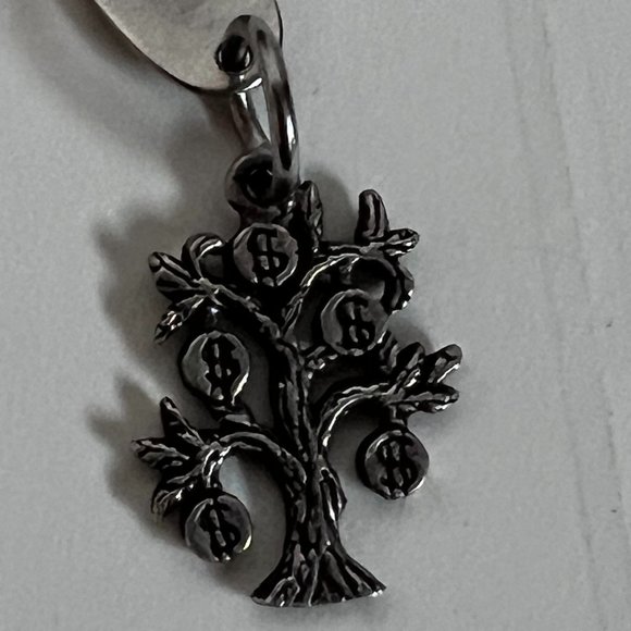 Vintage Sterling Silver Las Vegas NV. Money Tree Necklace Bracelet Charm - Picture 2 of 3